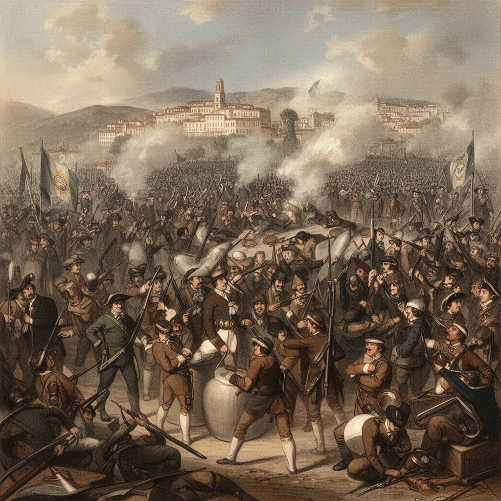 AI-generated illustration of Liberal Wars in Portugal