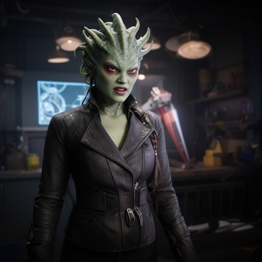 AI-generated illustration of Miss Quill