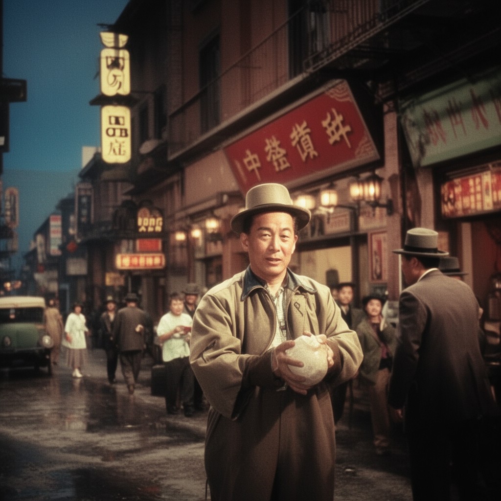 AI-generated illustration of Mr. Wong in Chinatown