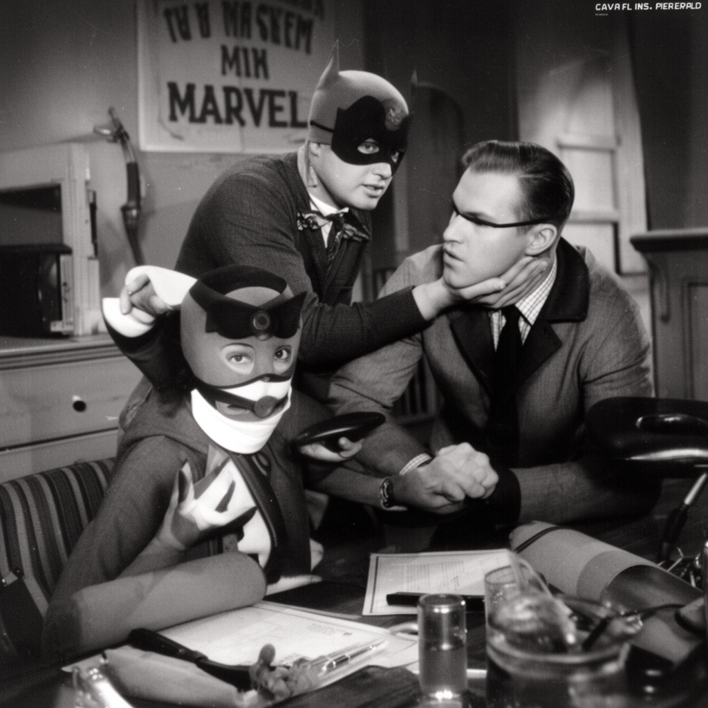 AI-generated illustration of The Masked Marvel