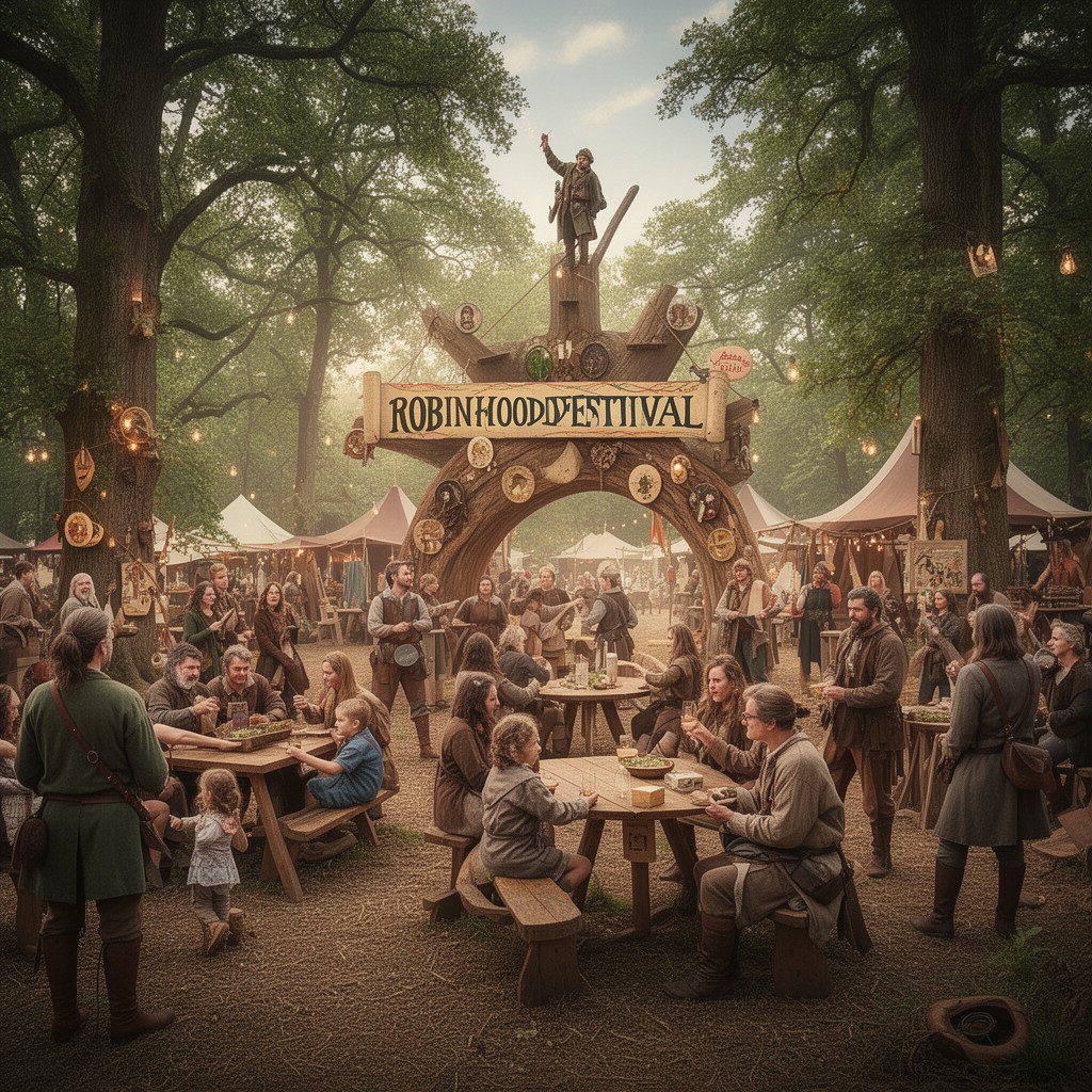 AI-generated illustration of Robin Hood Festival