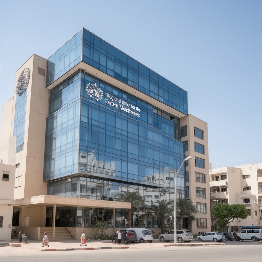 AI-generated illustration of WHO Regional Office for the Eastern Mediterranean