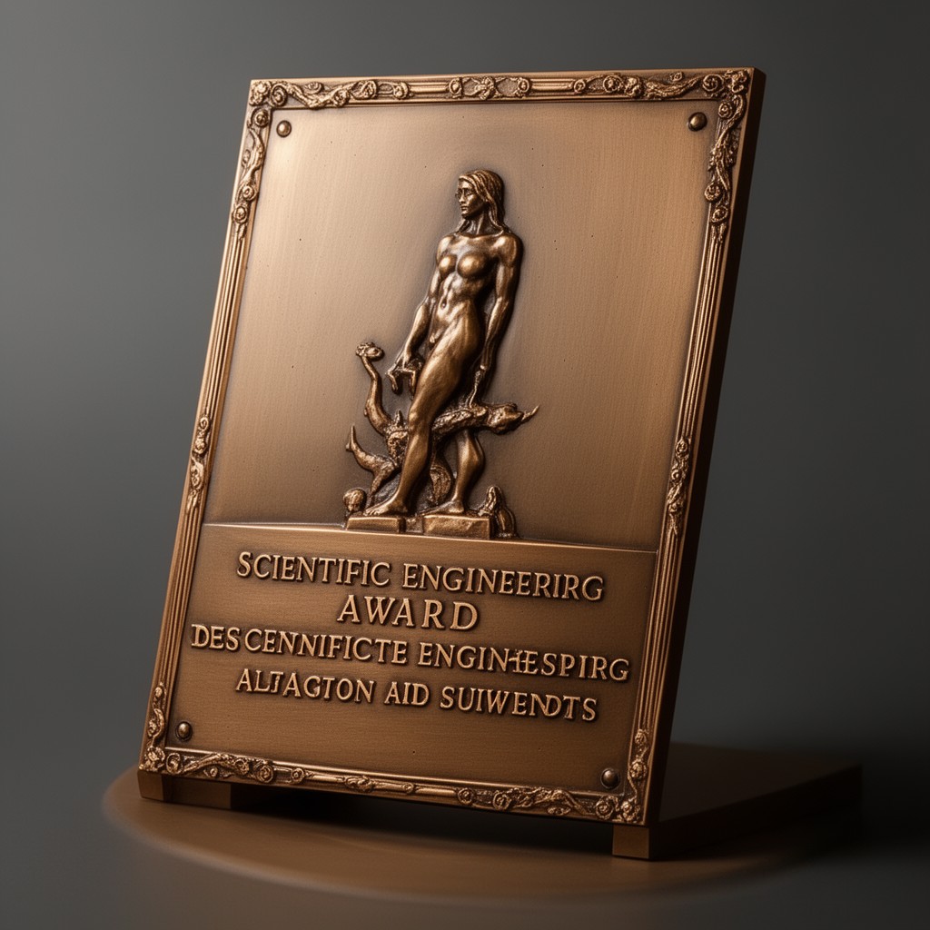 AI-generated illustration of Scientific and Engineering Award (bronze tablet)