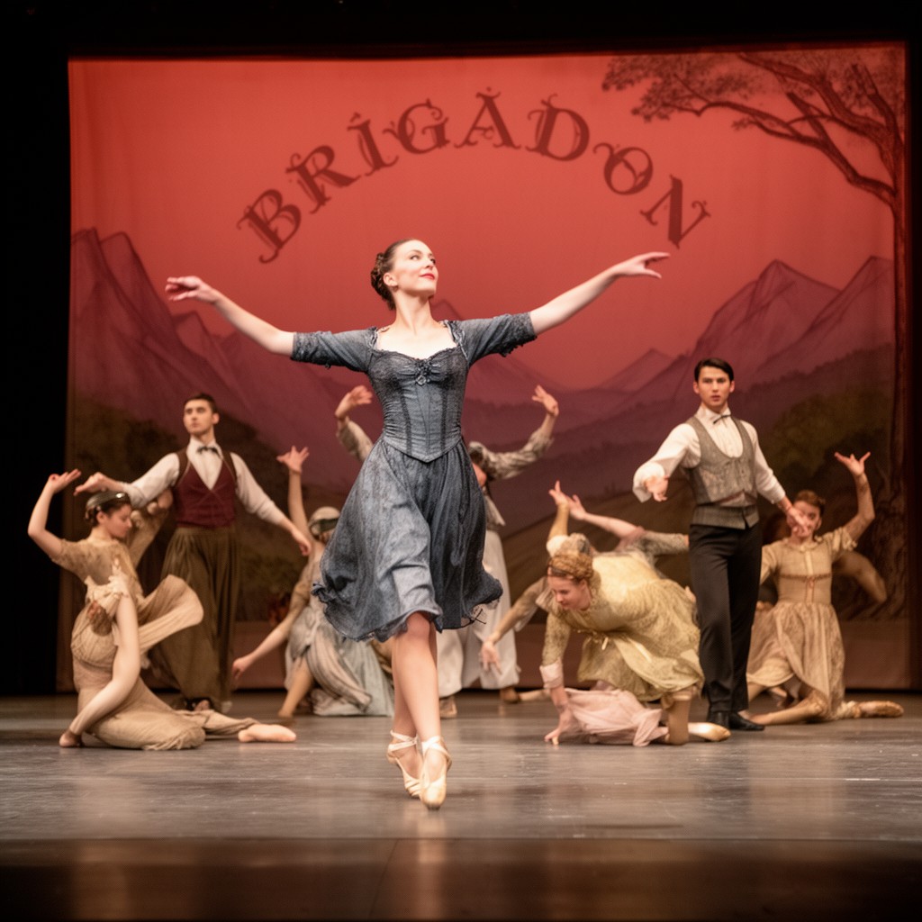 AI-generated illustration of Brigadoon (choreography)