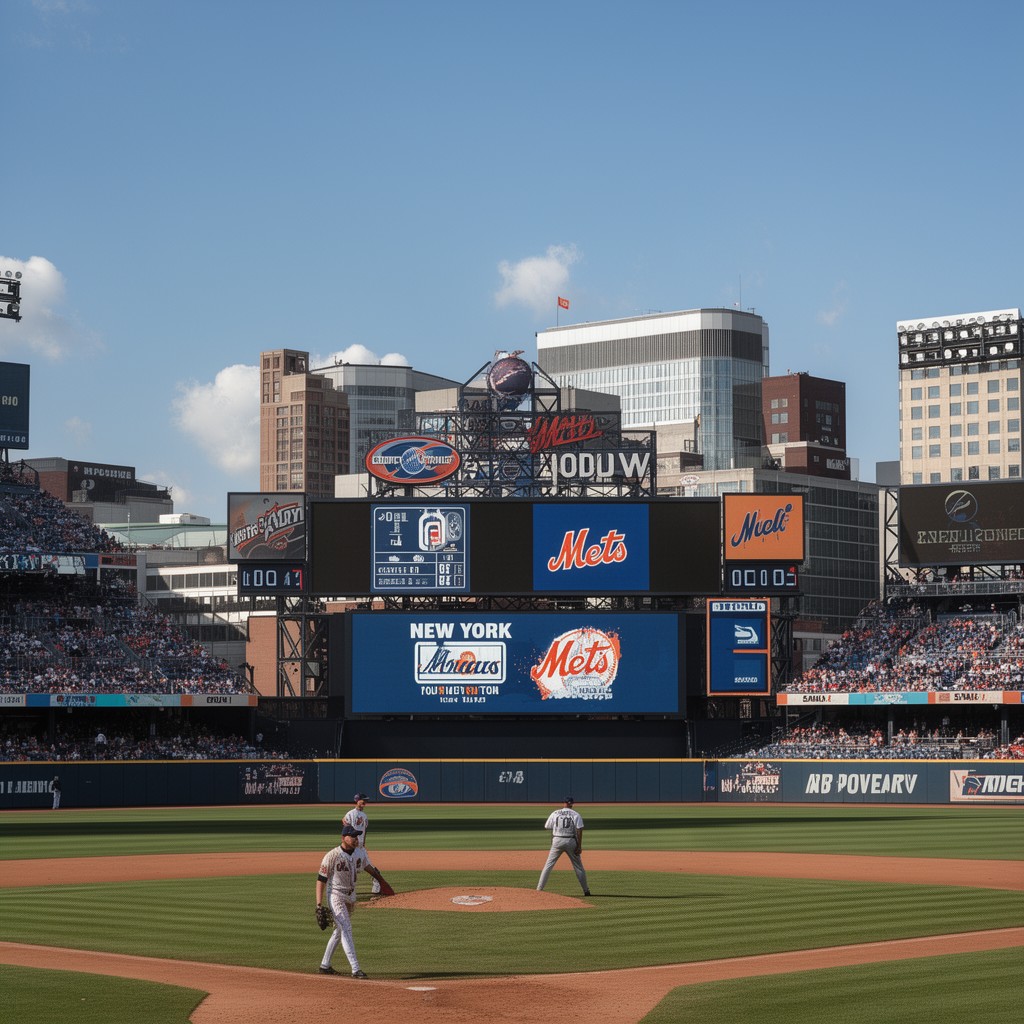 AI-generated illustration of New York Mets television network