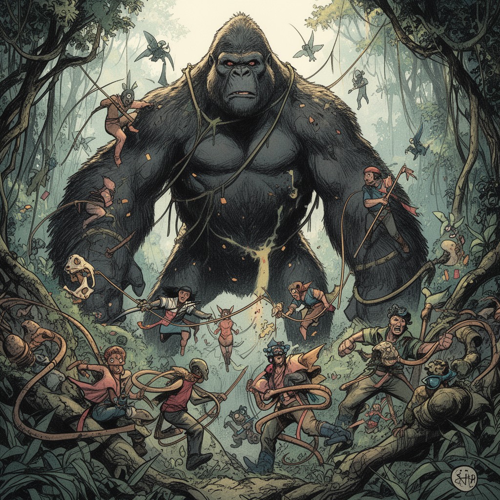 AI-generated illustration of King Kong comics