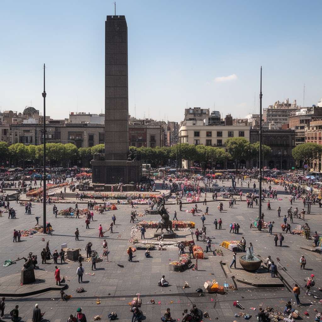 AI-generated illustration of Zócalo