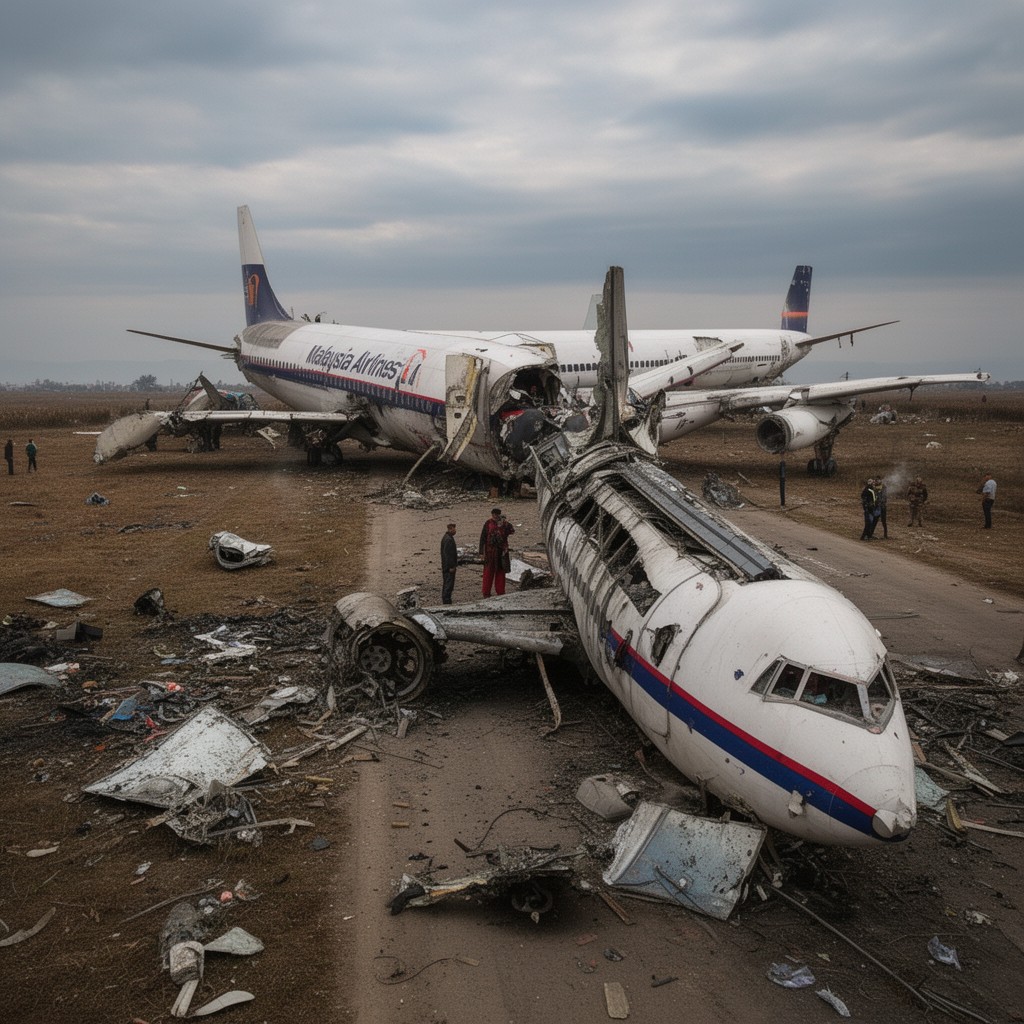AI-generated illustration of Malaysia Airlines Flight 17
