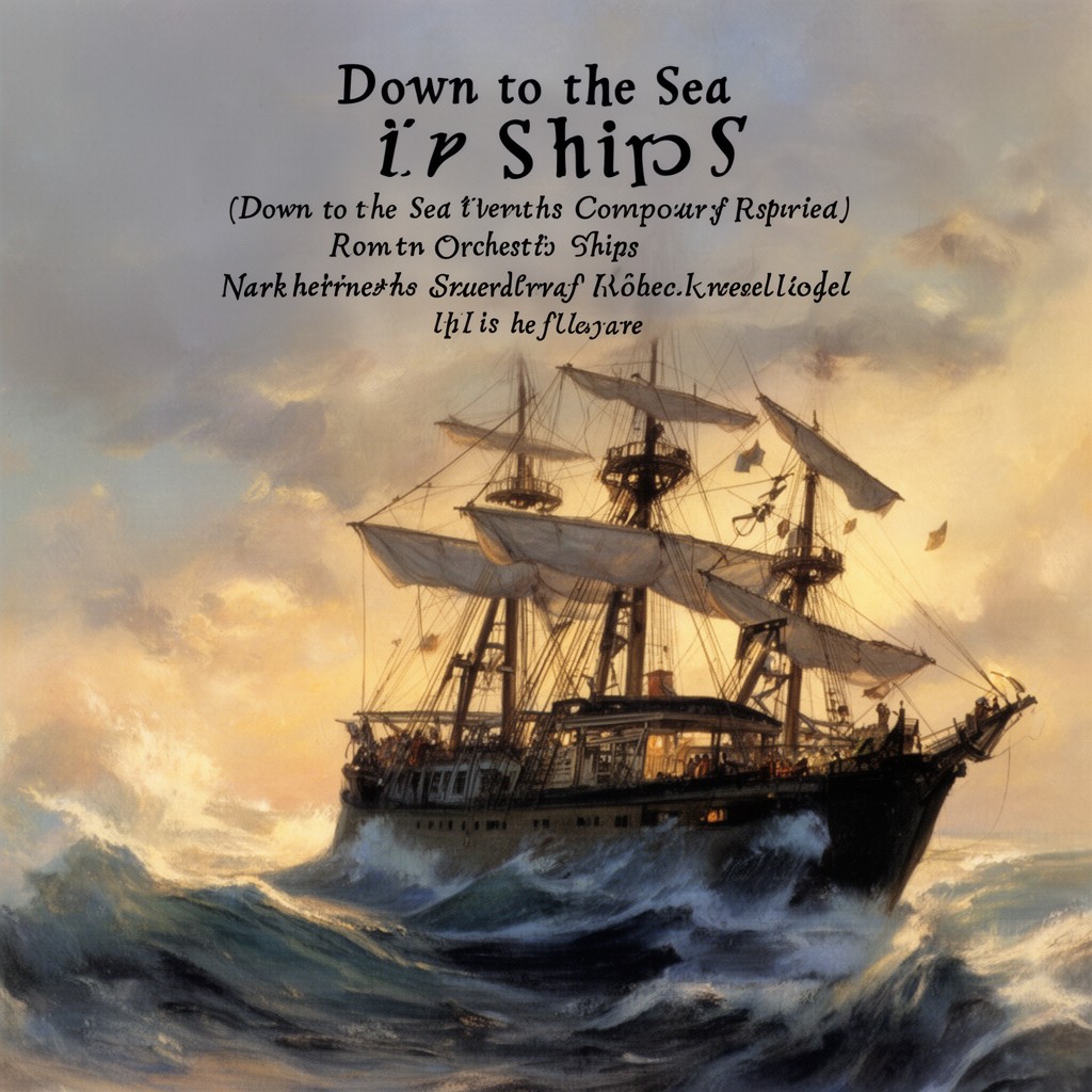AI-generated illustration of Down to the Sea in Ships (suite)