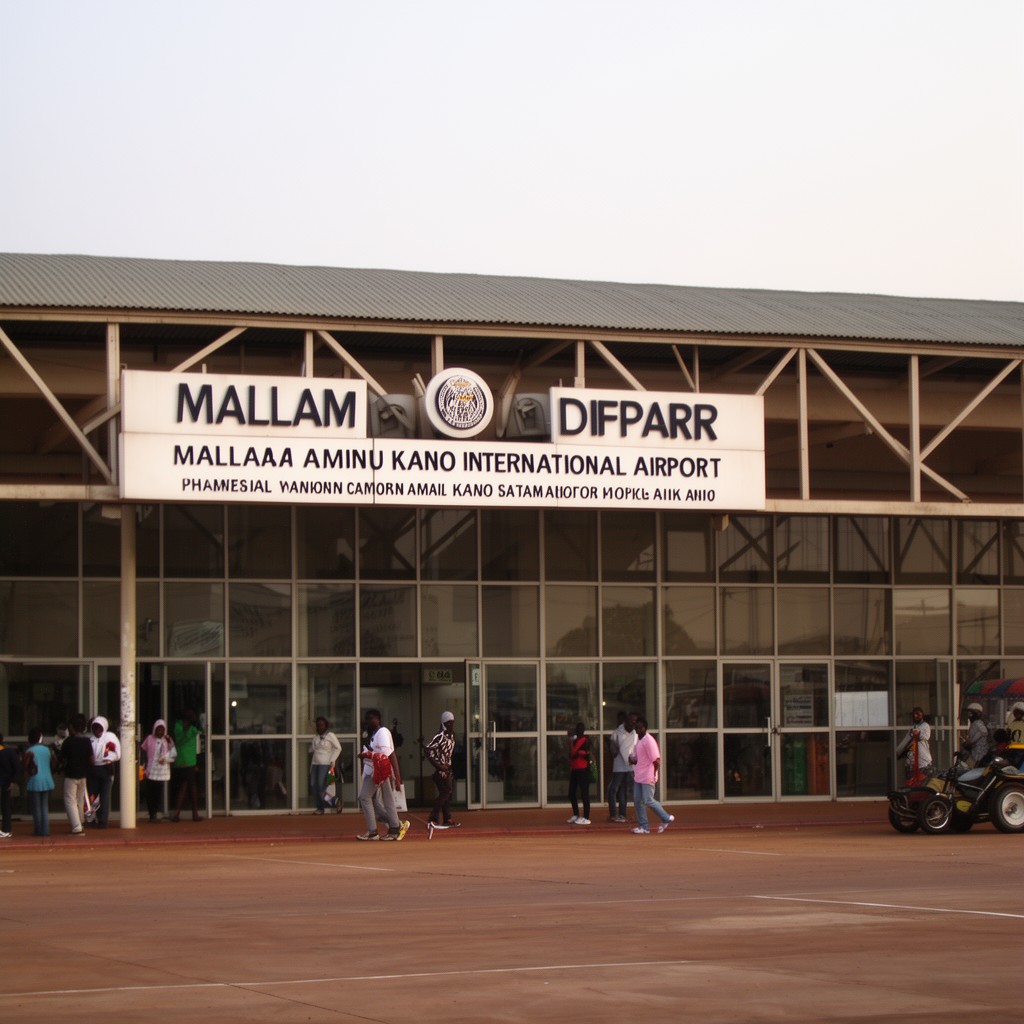 AI-generated illustration of Mallam Aminu Kano International Airport