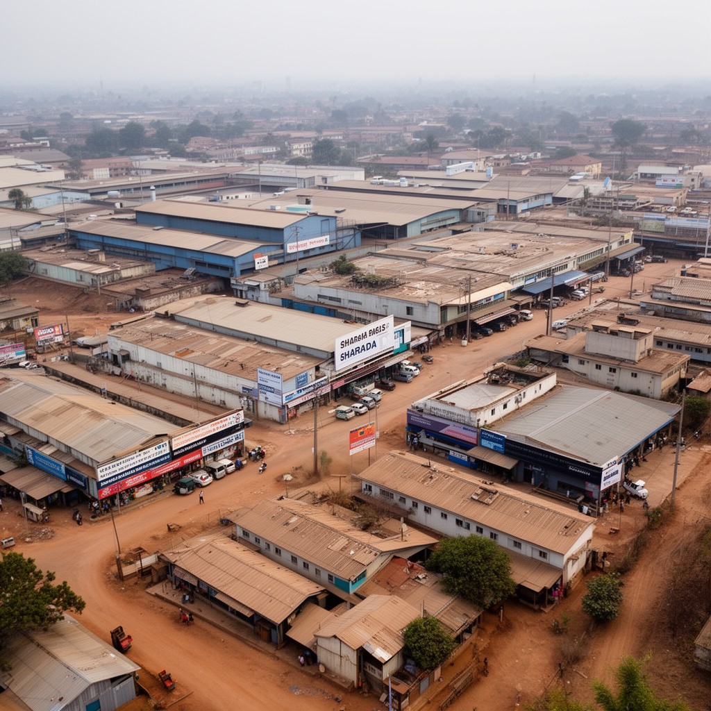 AI-generated illustration of Sharada industrial estate