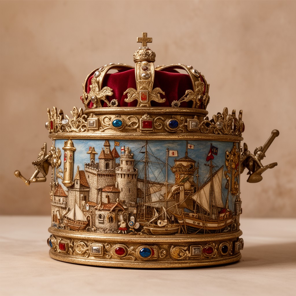 AI-generated illustration of Crown of Castile