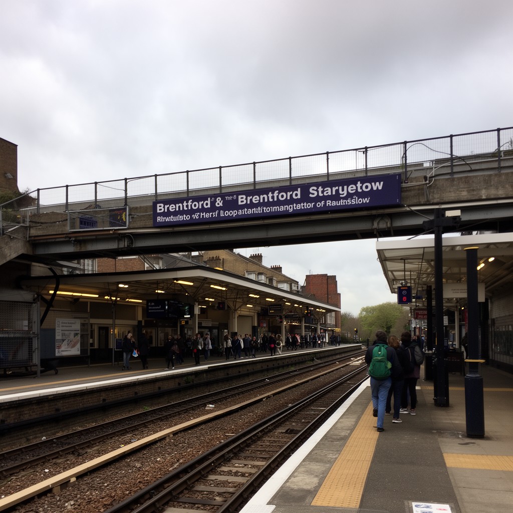AI-generated illustration of Brentford railway station