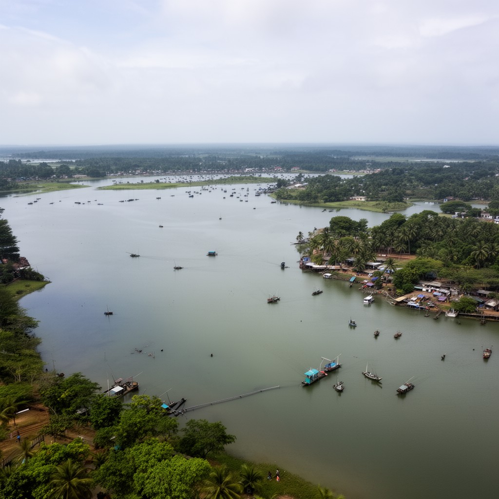 AI-generated illustration of Batticaloa Lagoon