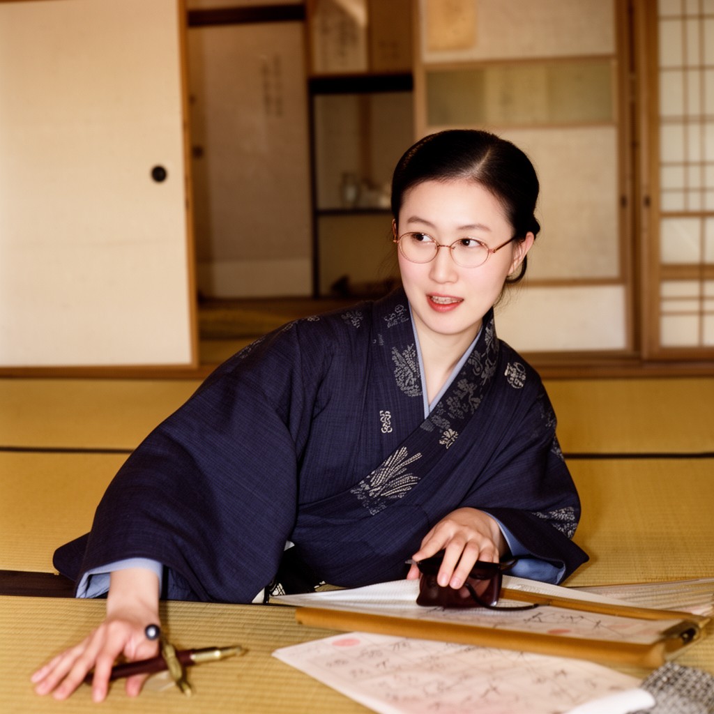 AI-generated illustration of Sei Shōnagon