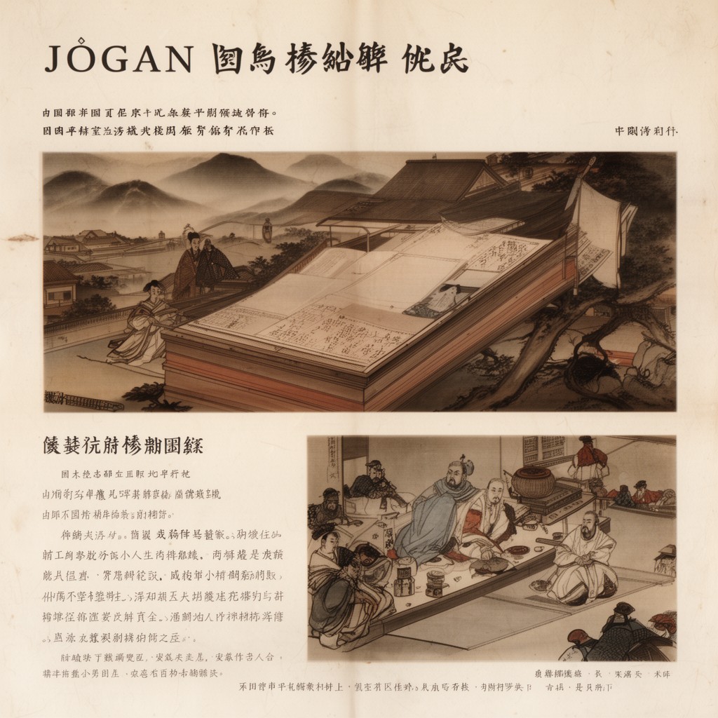 AI-generated illustration of Jōgan era reforms