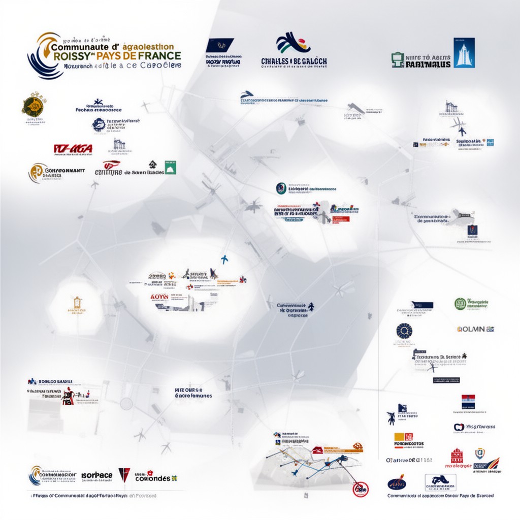 AI-generated illustration of Communauté d'agglomération Roissy Pays de France
