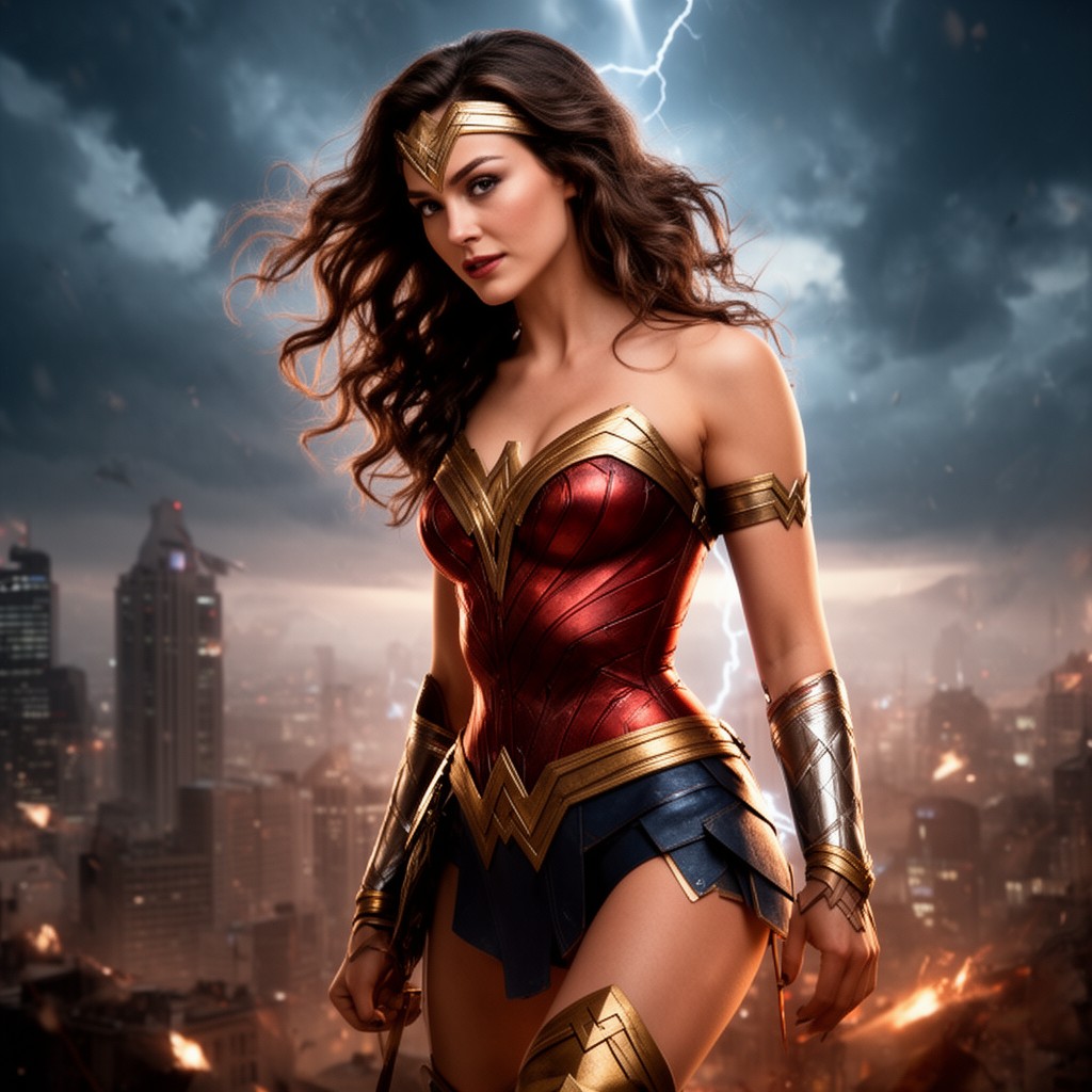 AI-generated illustration of Wonder Woman 1984 (2020 film) score
