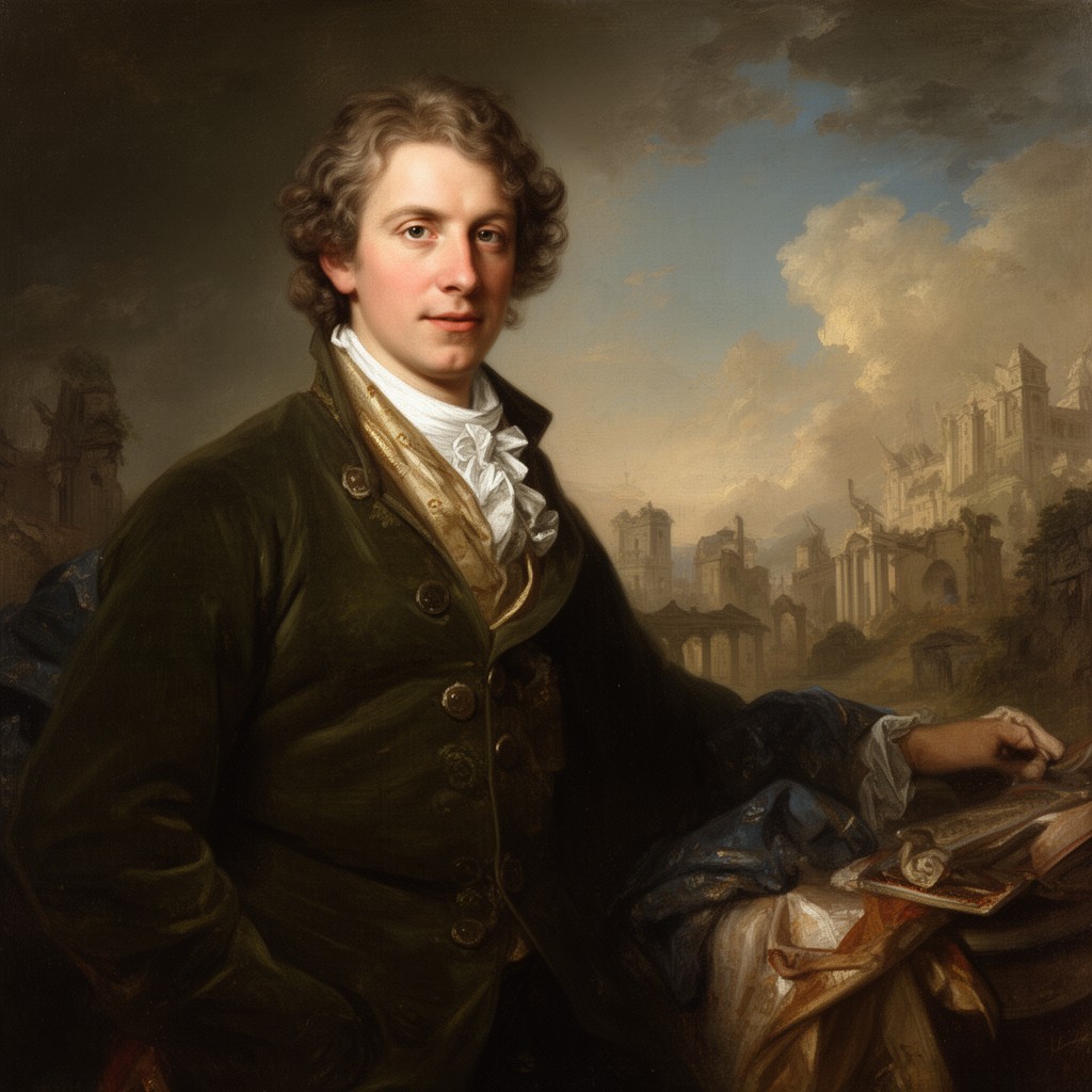 AI-generated illustration of Hubert Robert