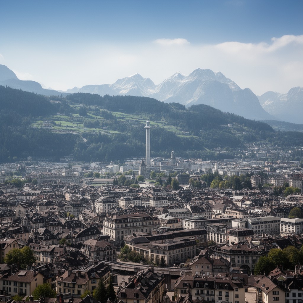 AI-generated illustration of La Chaux-de-Fonds