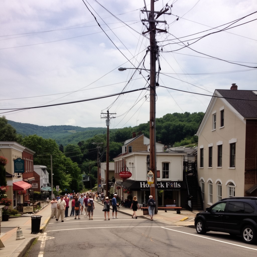 AI-generated illustration of Hoosick Falls, New York