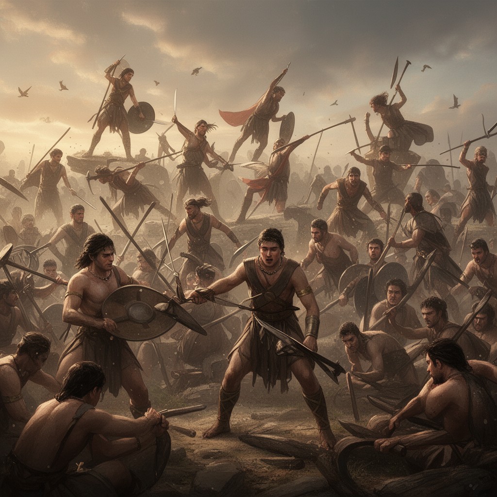 AI-generated illustration of Battle of Amphipolis