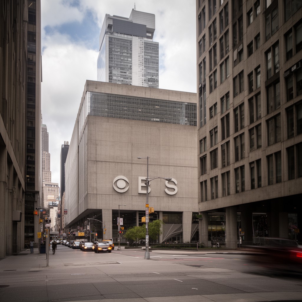 AI-generated illustration of CBS Building