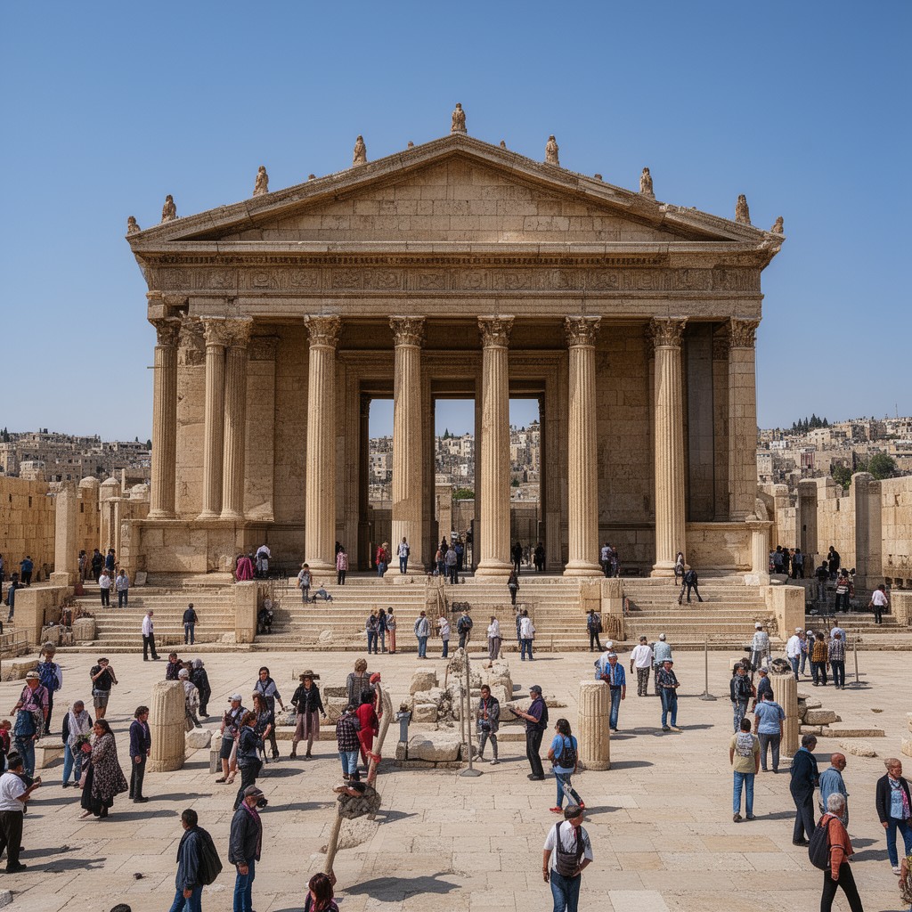 AI-generated illustration of Second Temple in Jerusalem