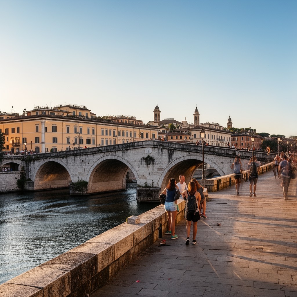 AI-generated illustration of Ponte Milvio
