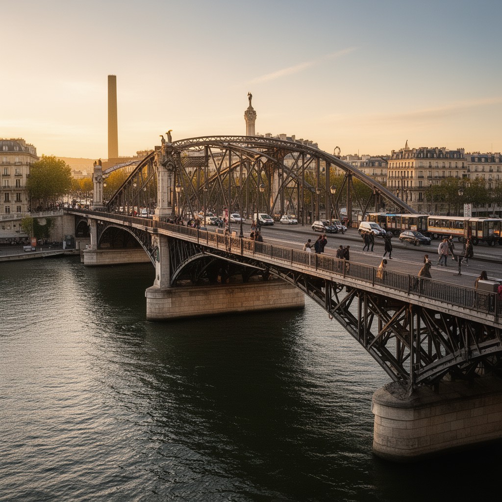 AI-generated illustration of Pont de Bir-Hakeim
