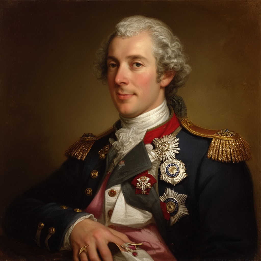 AI-generated illustration of Lord George Sackville
