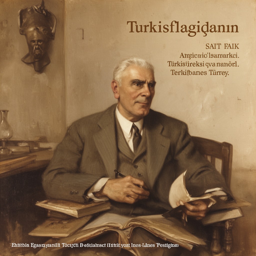 AI-generated illustration of Sait Faik Abasıyanık