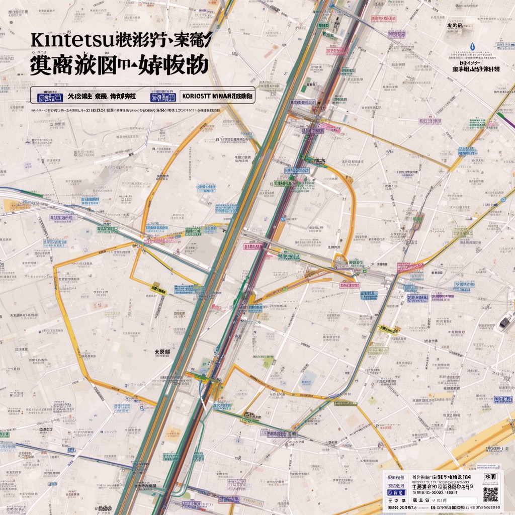 AI-generated illustration of Kintetsu Minami Osaka Line