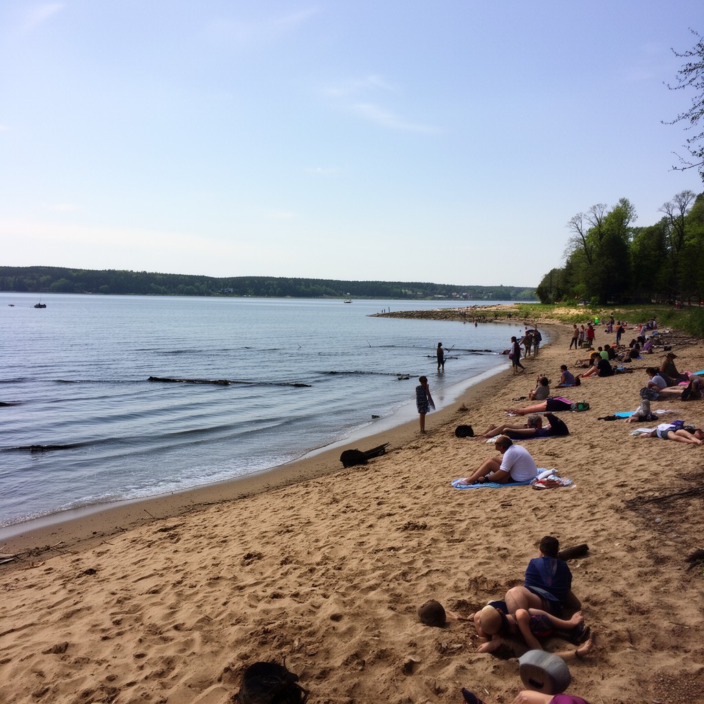 AI-generated illustration of Falmouth Heights Beach