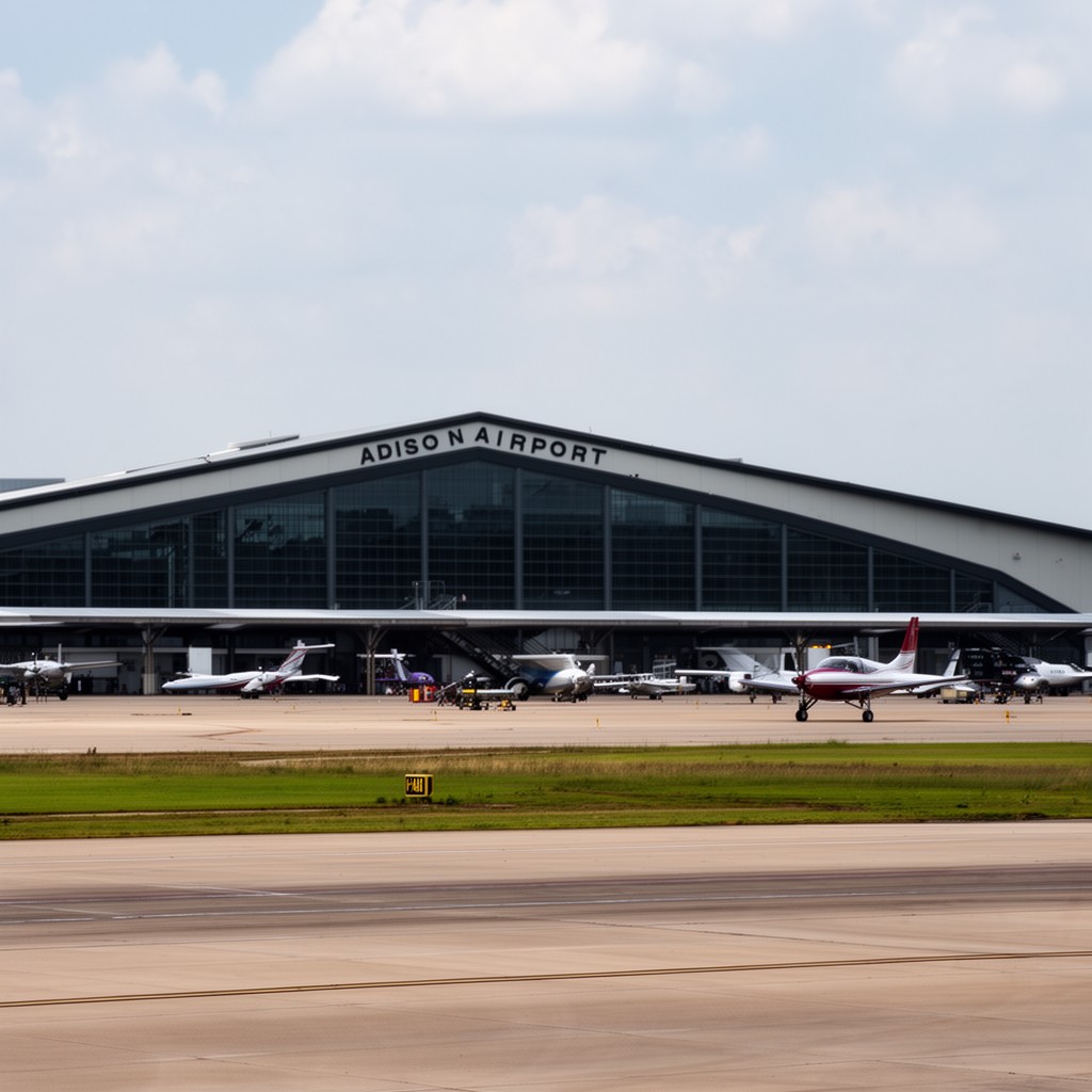 AI-generated illustration of Addison Airport
