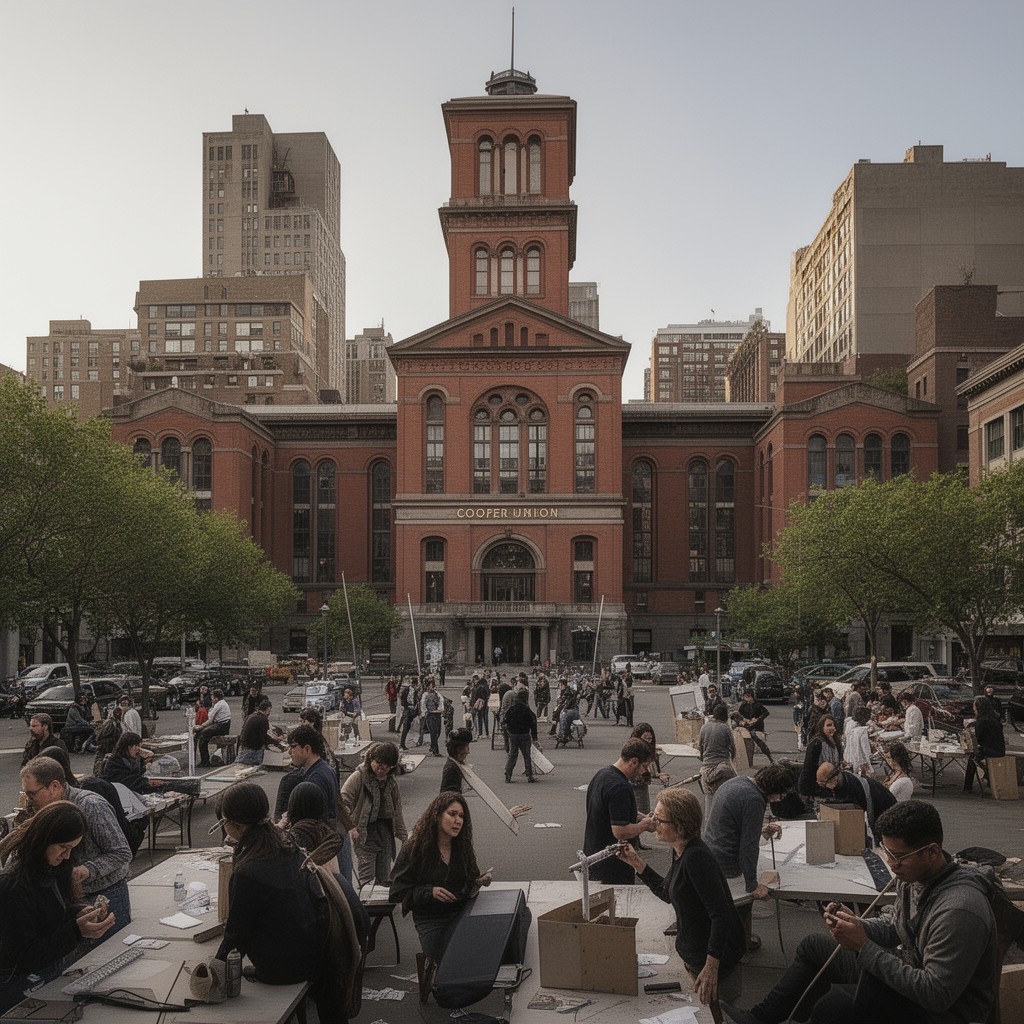 AI-generated illustration of Cooper Union