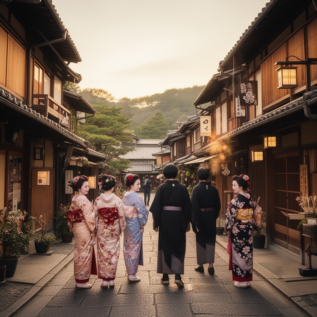 AI-generated illustration of Gion district