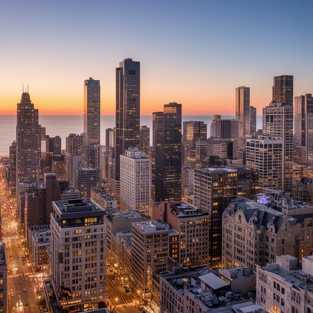 AI-generated illustration of Gold Coast, Chicago