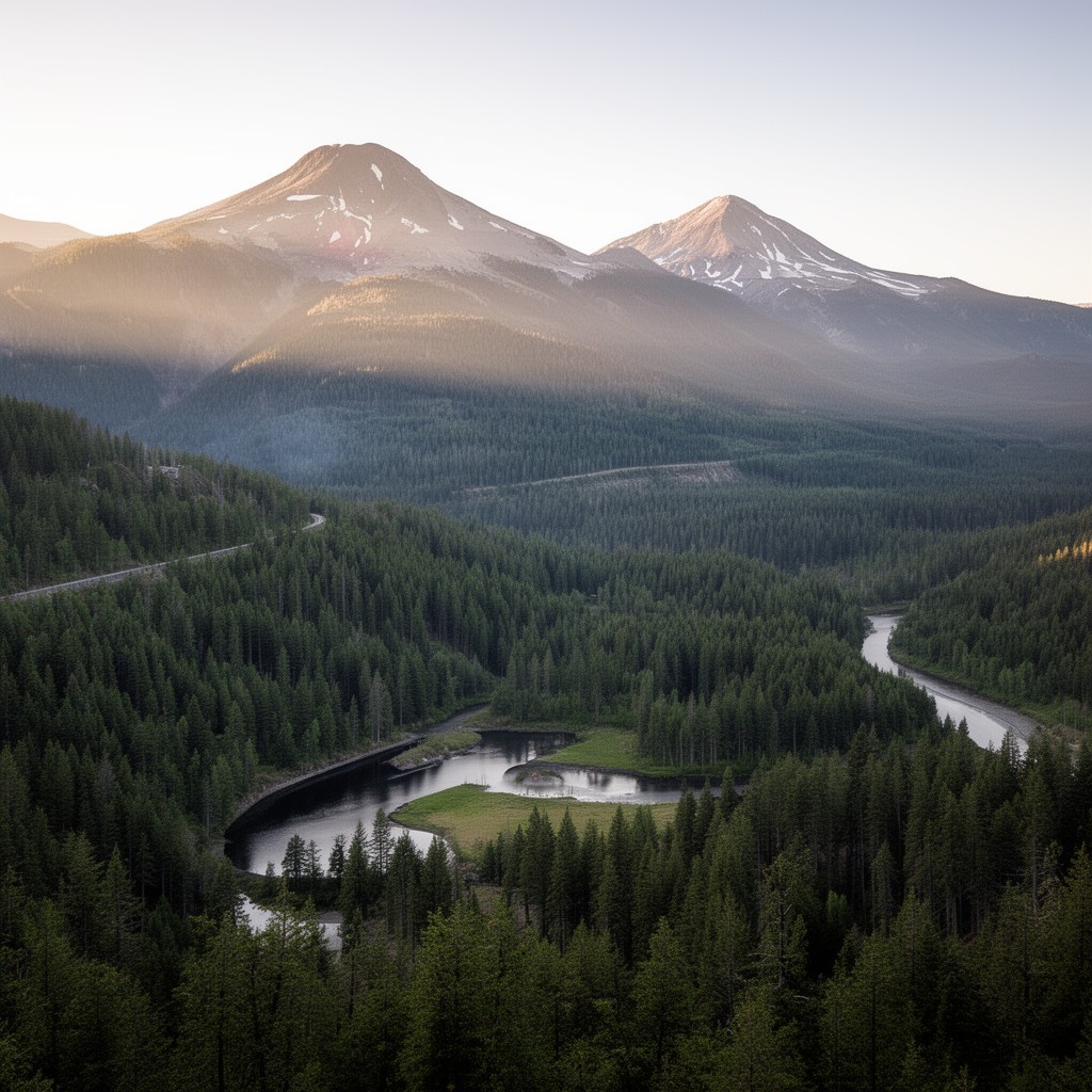 AI-generated illustration of Willamette National Forest