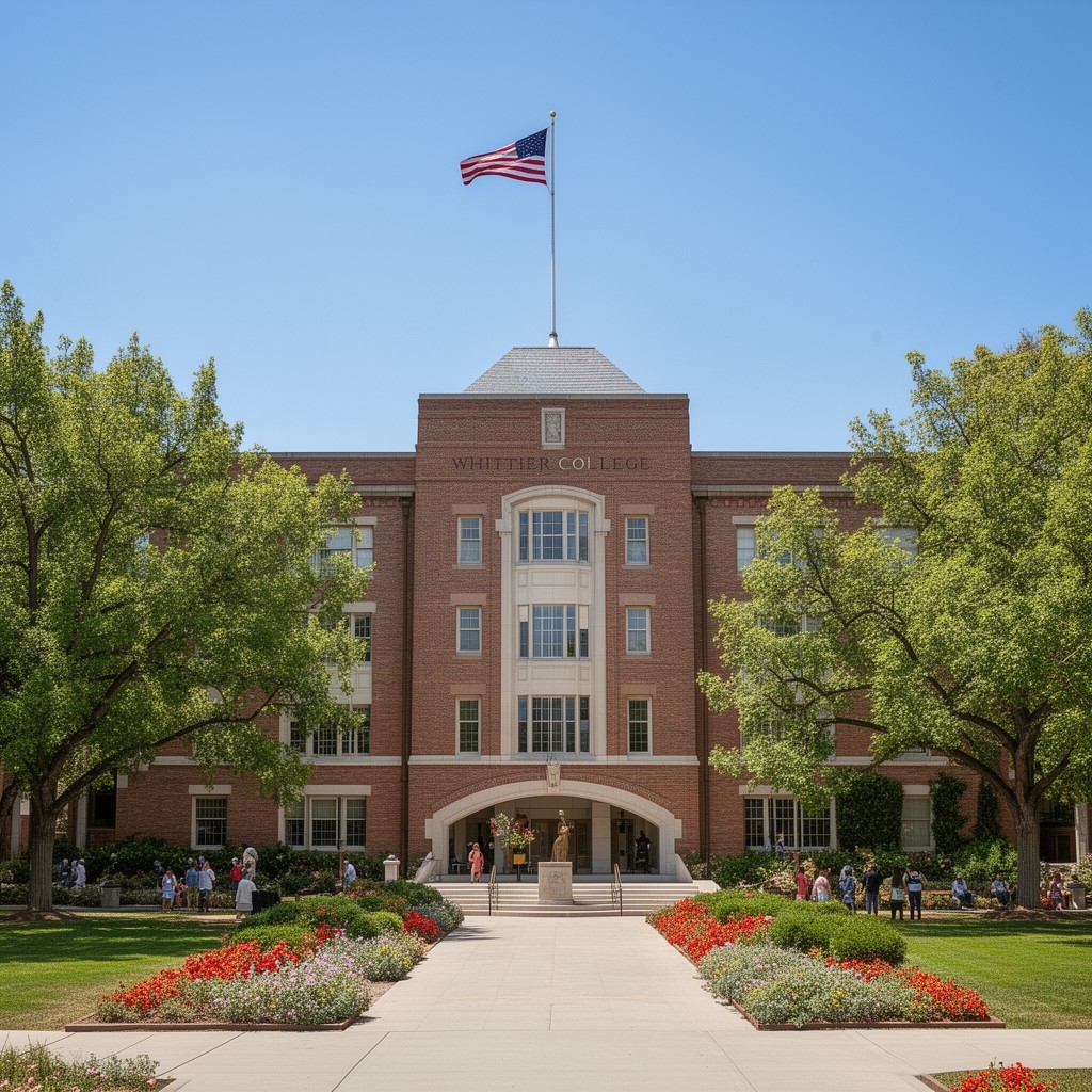 AI-generated illustration of Whittier College