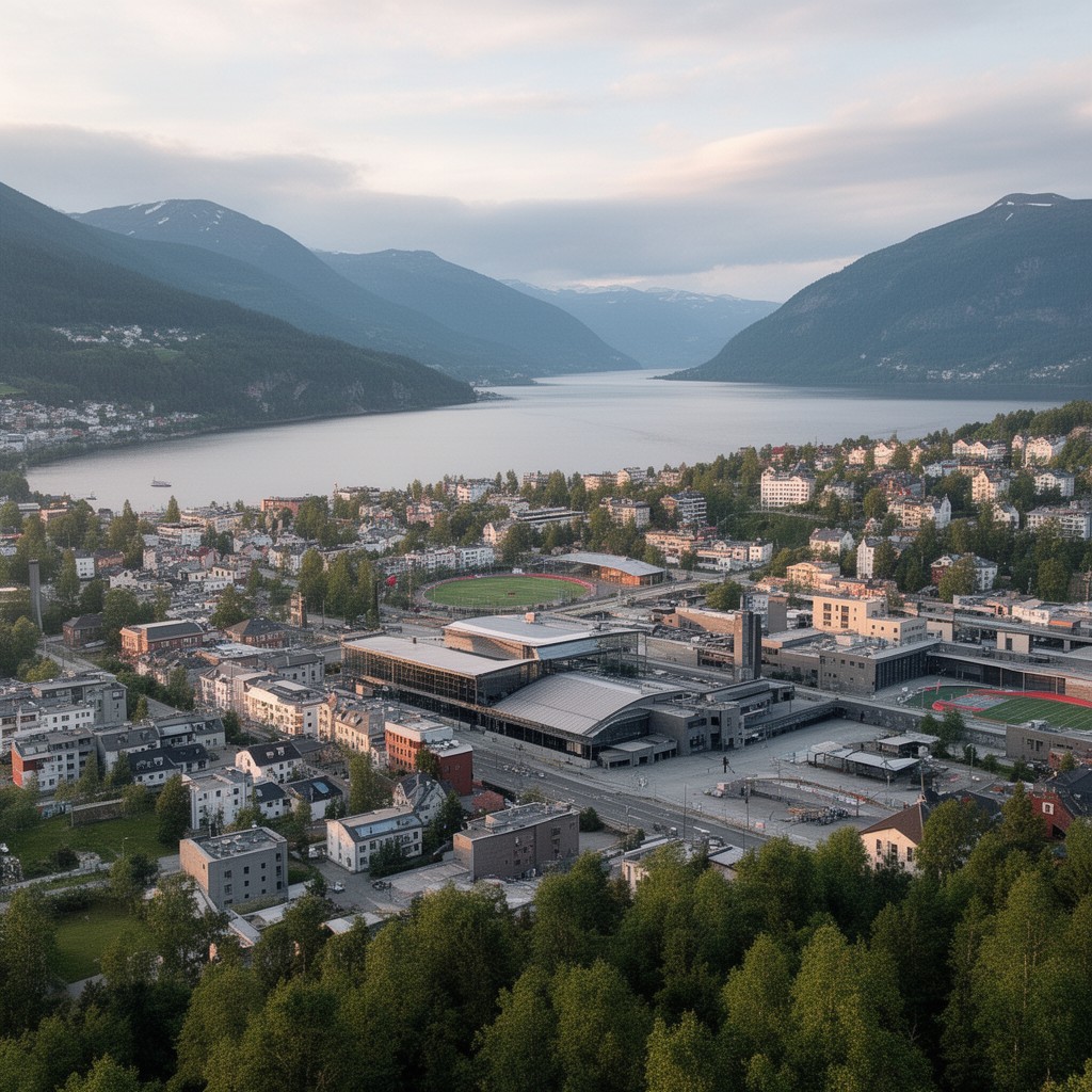 AI-generated illustration of Gjøvik