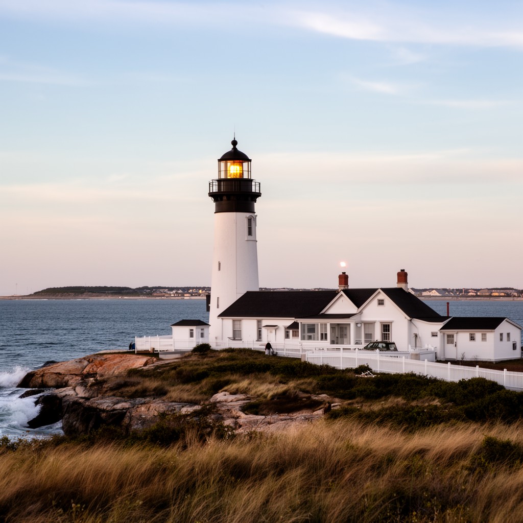 AI-generated illustration of Great Point Light