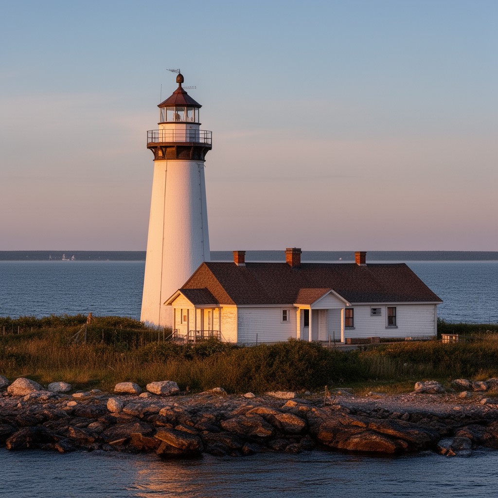 AI-generated illustration of South Manitou Island Lighthouse