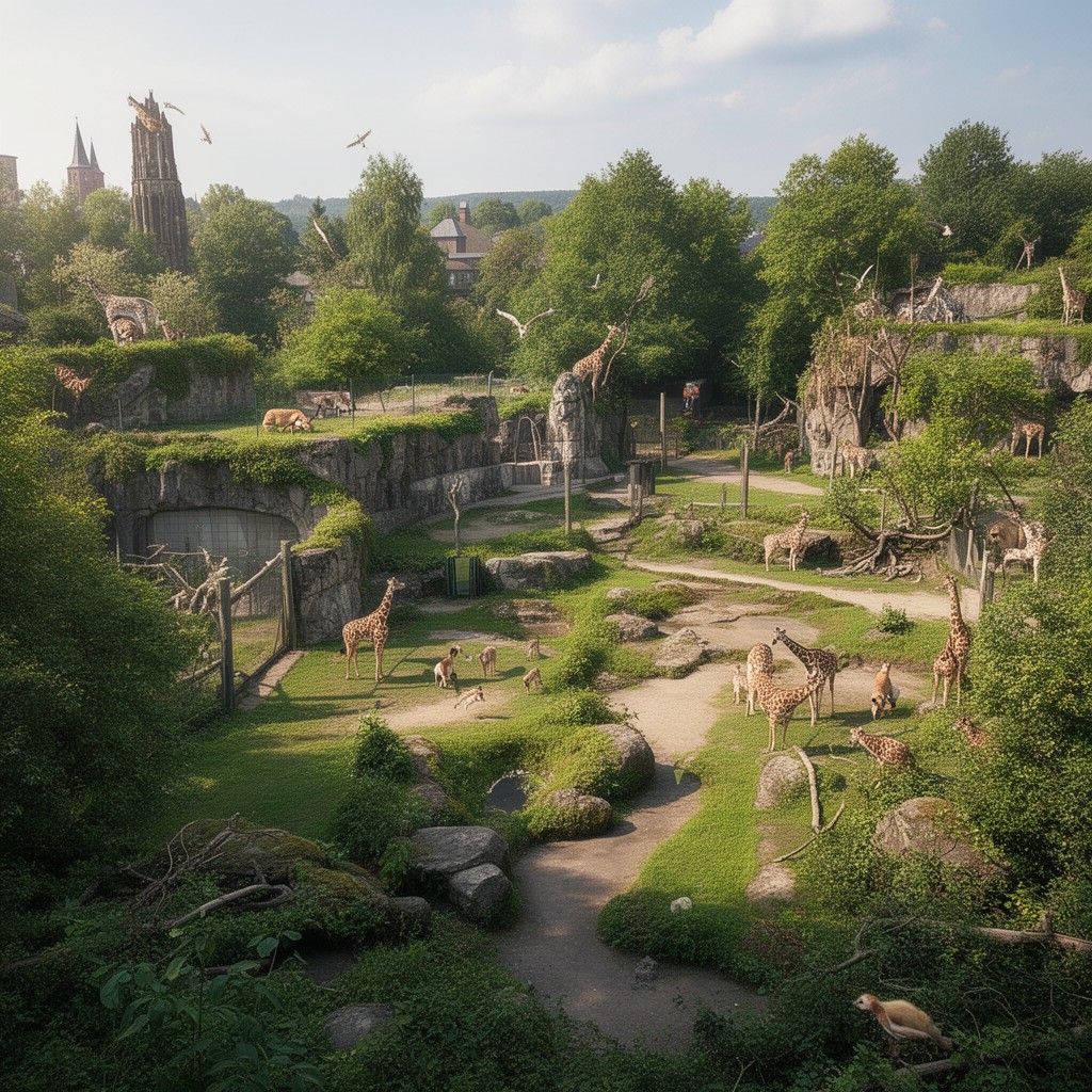 AI-generated illustration of Nuremberg Zoo