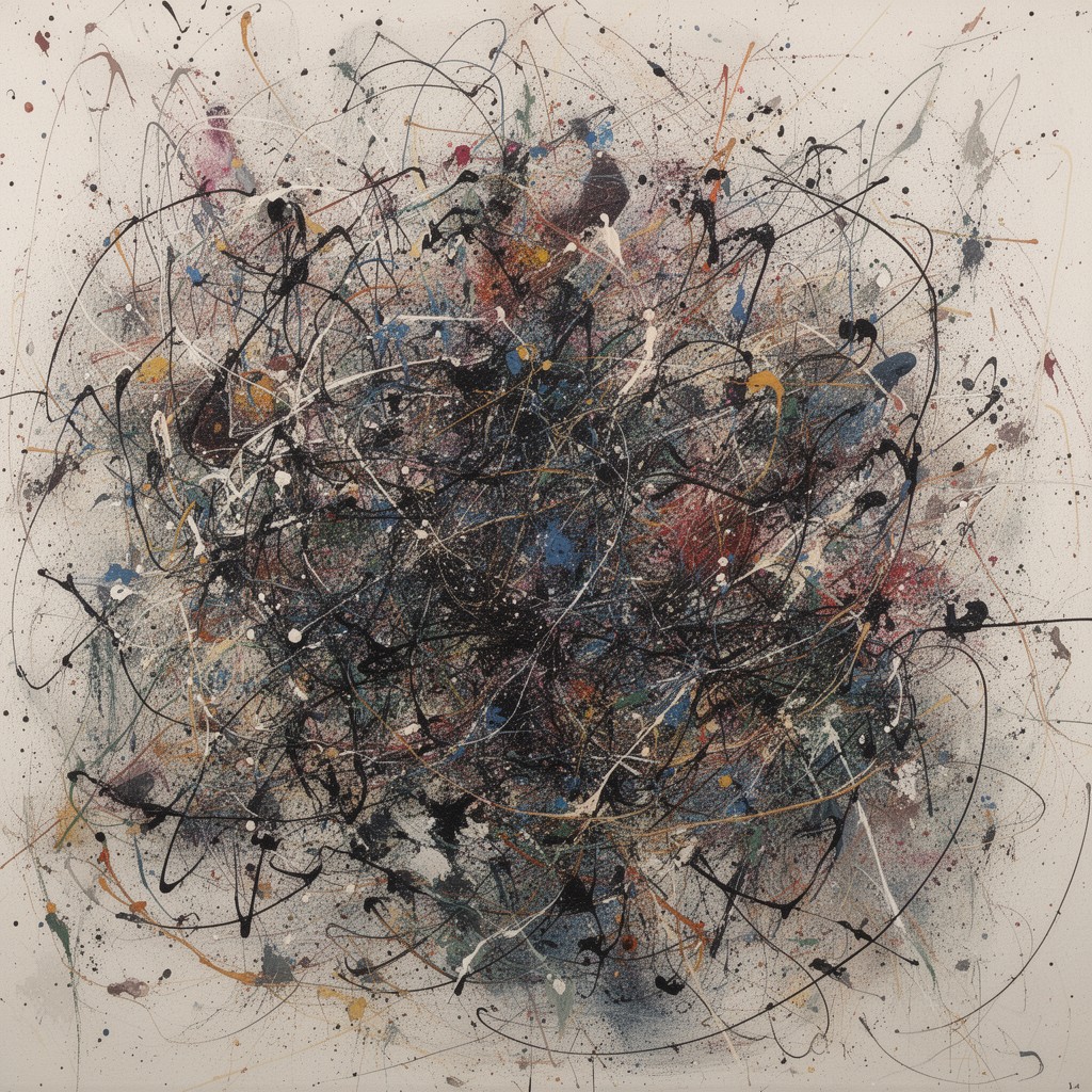 AI-generated illustration of Jackson Pollock