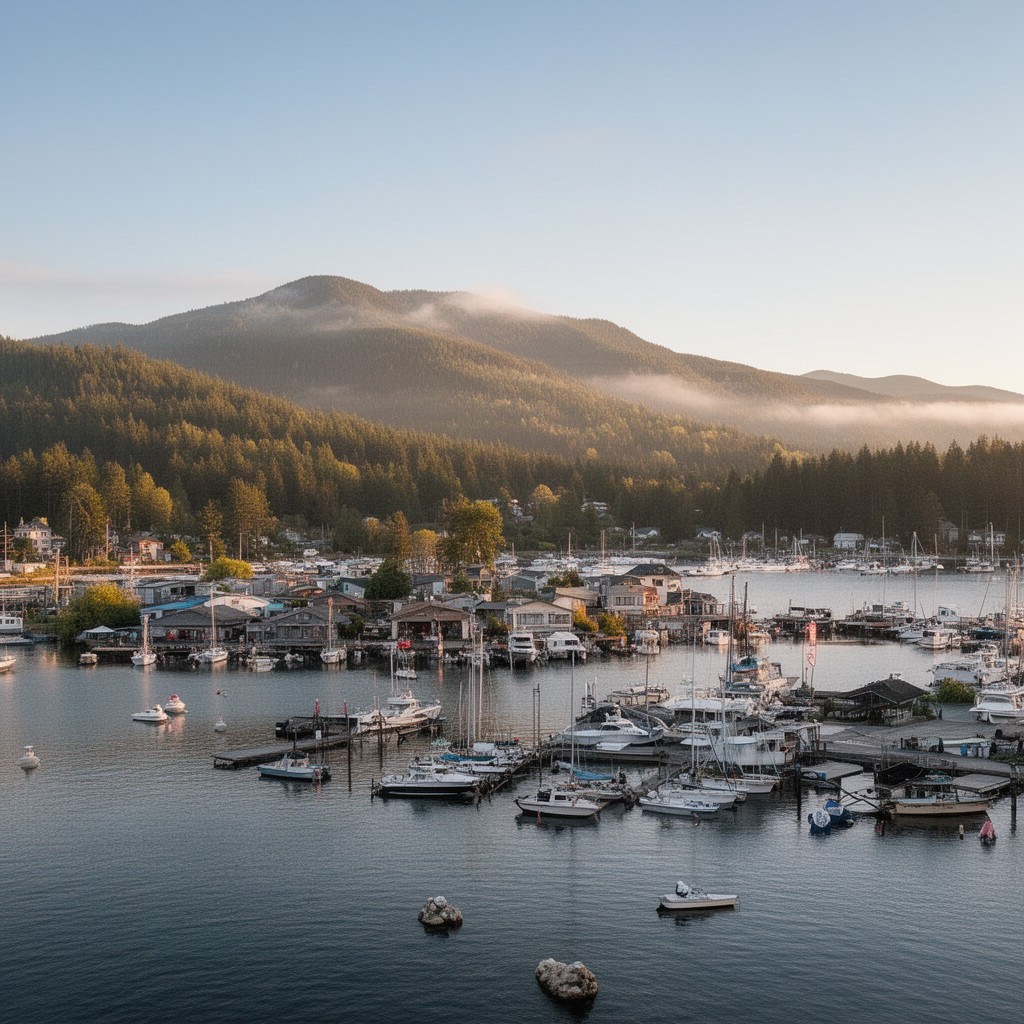 AI-generated illustration of Comox, British Columbia, Canada
