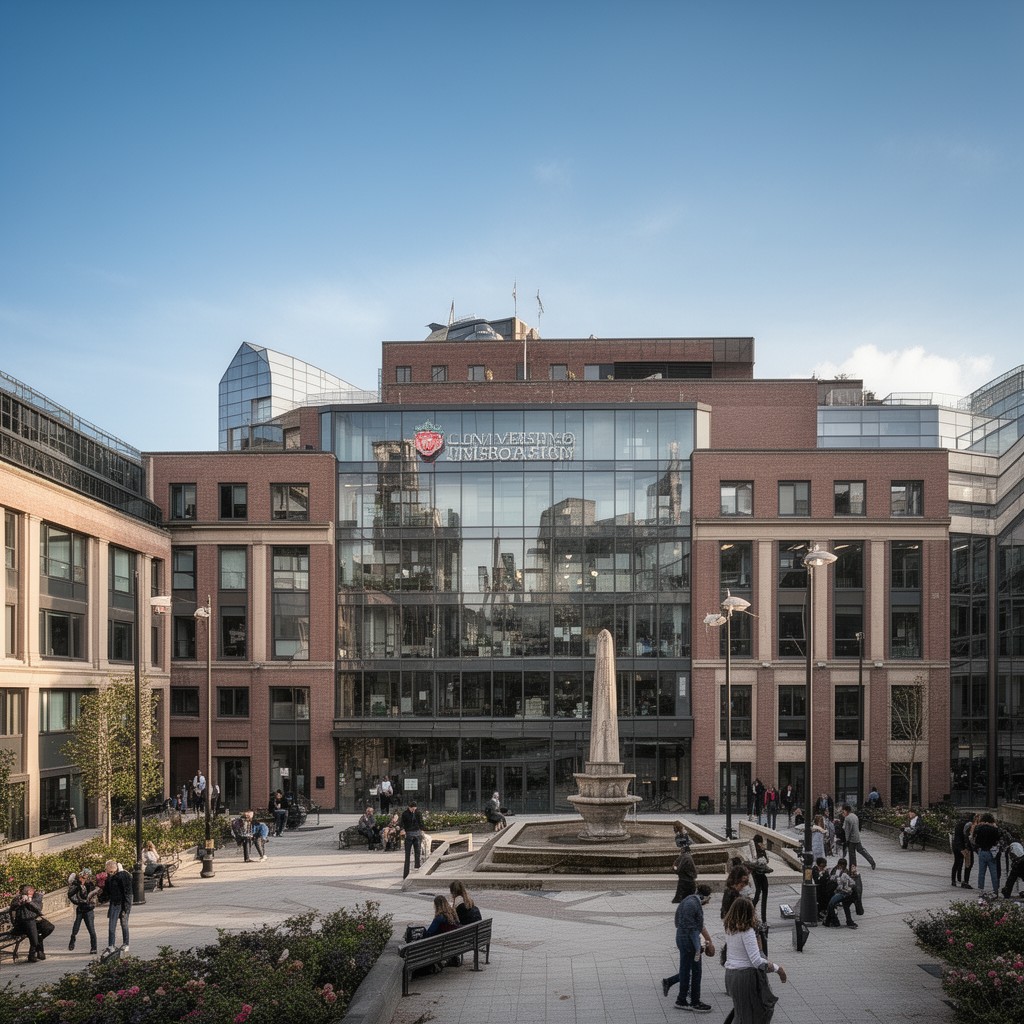 AI-generated illustration of Liverpool city centre campus