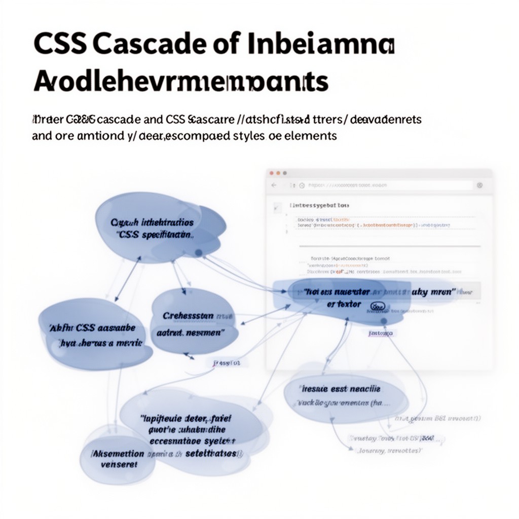 AI-generated illustration of CSS Cascade and Inheritance Module