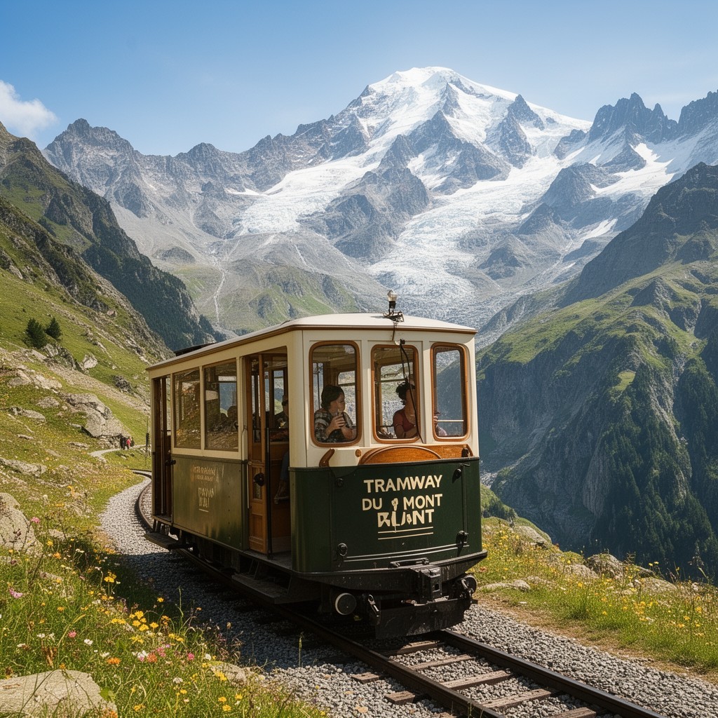 AI-generated illustration of Tramway du Mont-Blanc