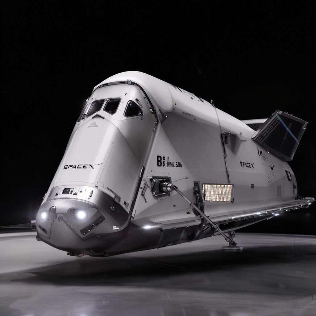 AI-generated illustration of Dragon spacecraft